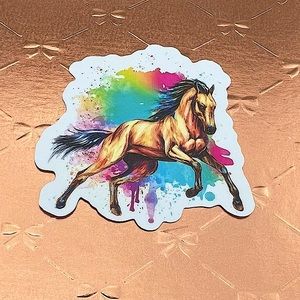 Buckskin Horse Girl Horse Boy Cowboy CowGirl Single Decor Waterproof Sticker